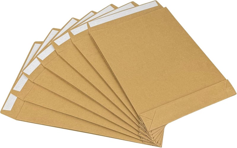 Neehows 25 Pack Expandable Large Kraft Envelopes, 9.3" x 13" Big Mailing Envelopes Self Seal Anti Tear Catalog Envelopes for Business Office Paper Documents File Storage - Brown - Image 5
